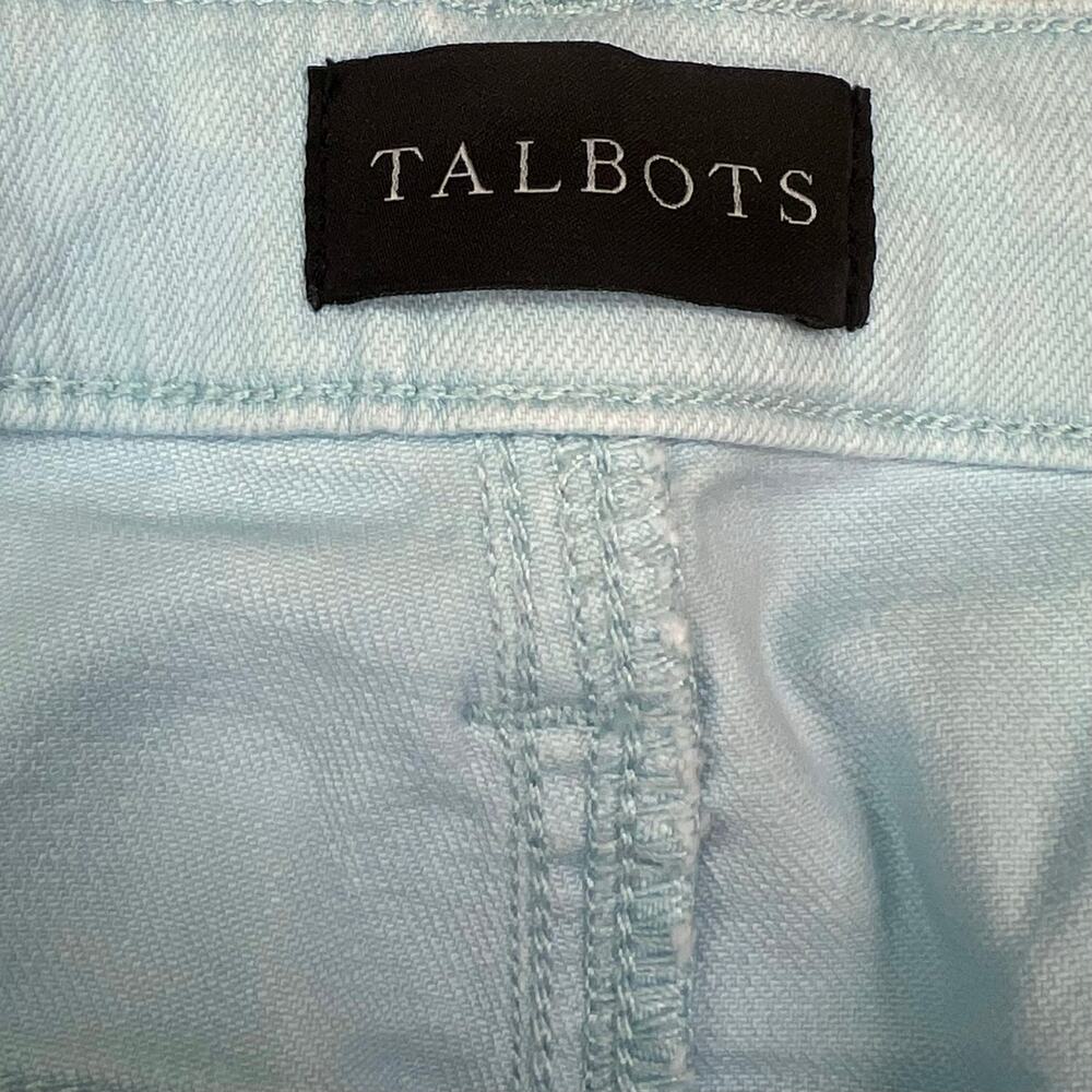 Talbots Slim Ankle Jean 16W Cool Mint Slimming Stretch Preppy Casual Coastal - Picture 10 of 10